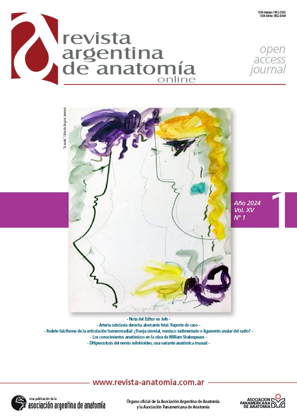 portada Revista Argentina de Anatomia Online 2024 Vol. XV Nº 1